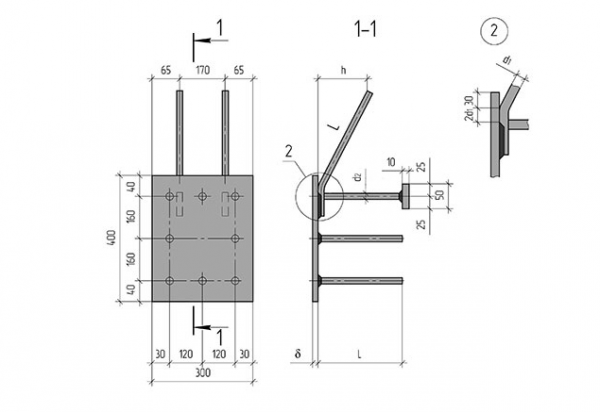 Закладные изделия по серии 1.400-15 МН 312 - МН 313 — фото 2